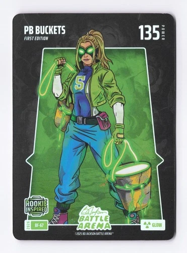 Bo Jackson Battle Arena #BF-67 Paige Bueckers `PB BUCKETS` RC Battlefoil Glow