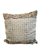 Rizzy Home Southwest Pattern Poly Filled Decorative Pillow  20"x20", Blue/Orange