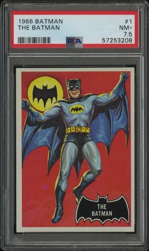 1966 Topps Batman Black Bat #1 The Batman — PSA 7.5