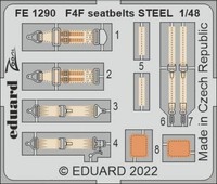 F4F Seatbelts Steel - Eduard - / 1:48 - Eduard FE1290