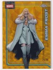 2026 Topps Chrome Marvel Comics #34 Emma Frost Gold Wave Refractor /50