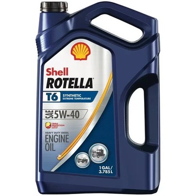 (3 pack) Shell Rotella T6 Full Synthetic 5W-40 Diesel Engine Oil, 1 Gallon