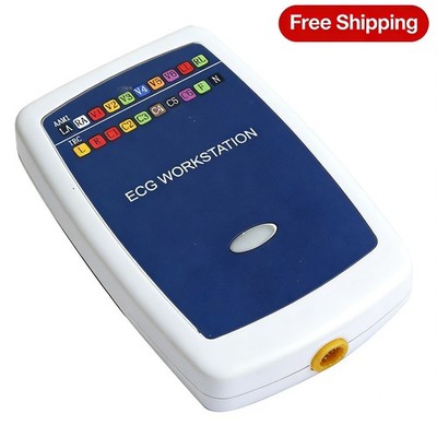 Portable 12 Lead Rest ECG Machine PC Based Workstation System Home Use