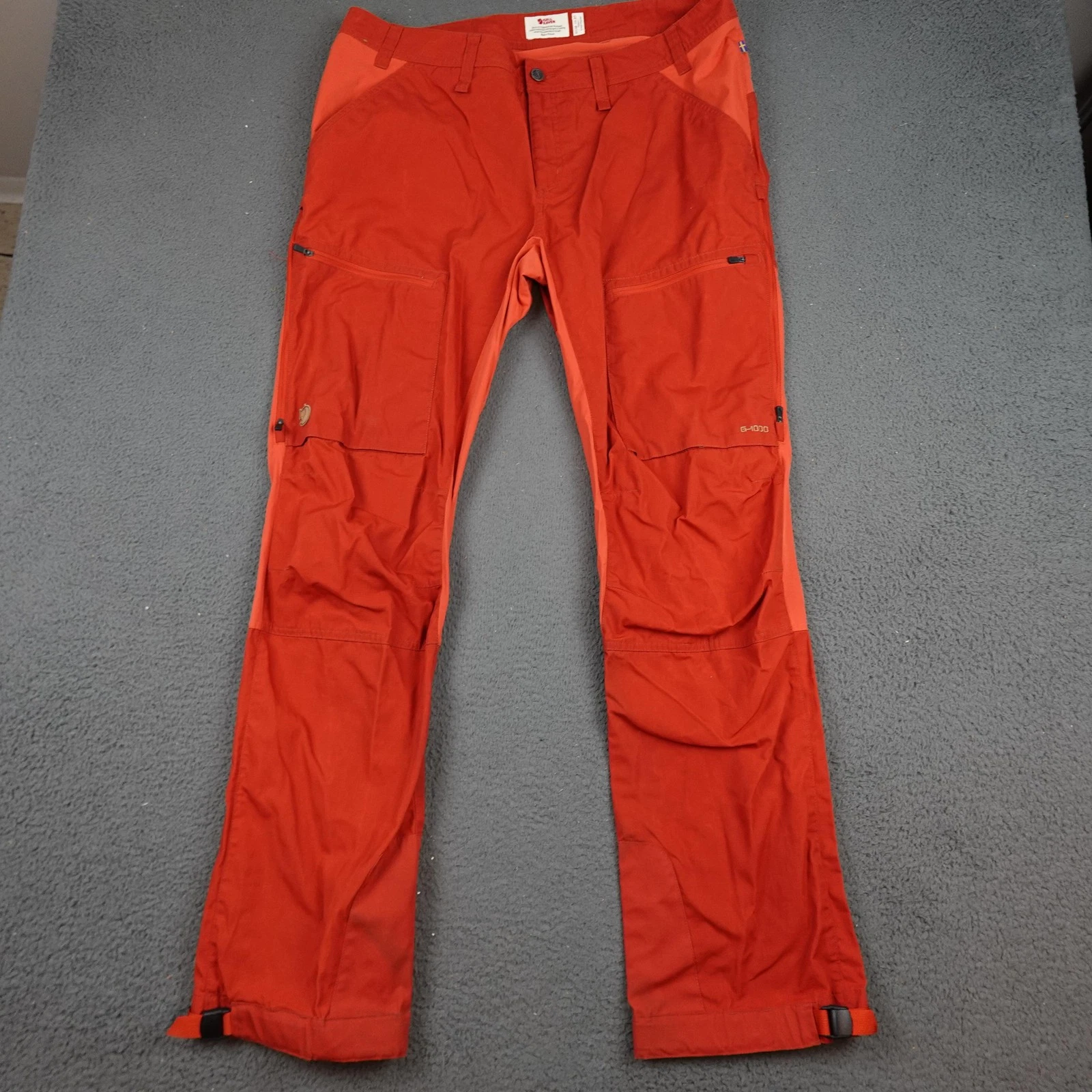 Fjallraven Abisko Lite Trekking Pants Womens 37 Regular Orange Hiking Outdoor