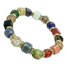 Murano Glas Armband Multi und Gold Handarbeit Armband Venedig