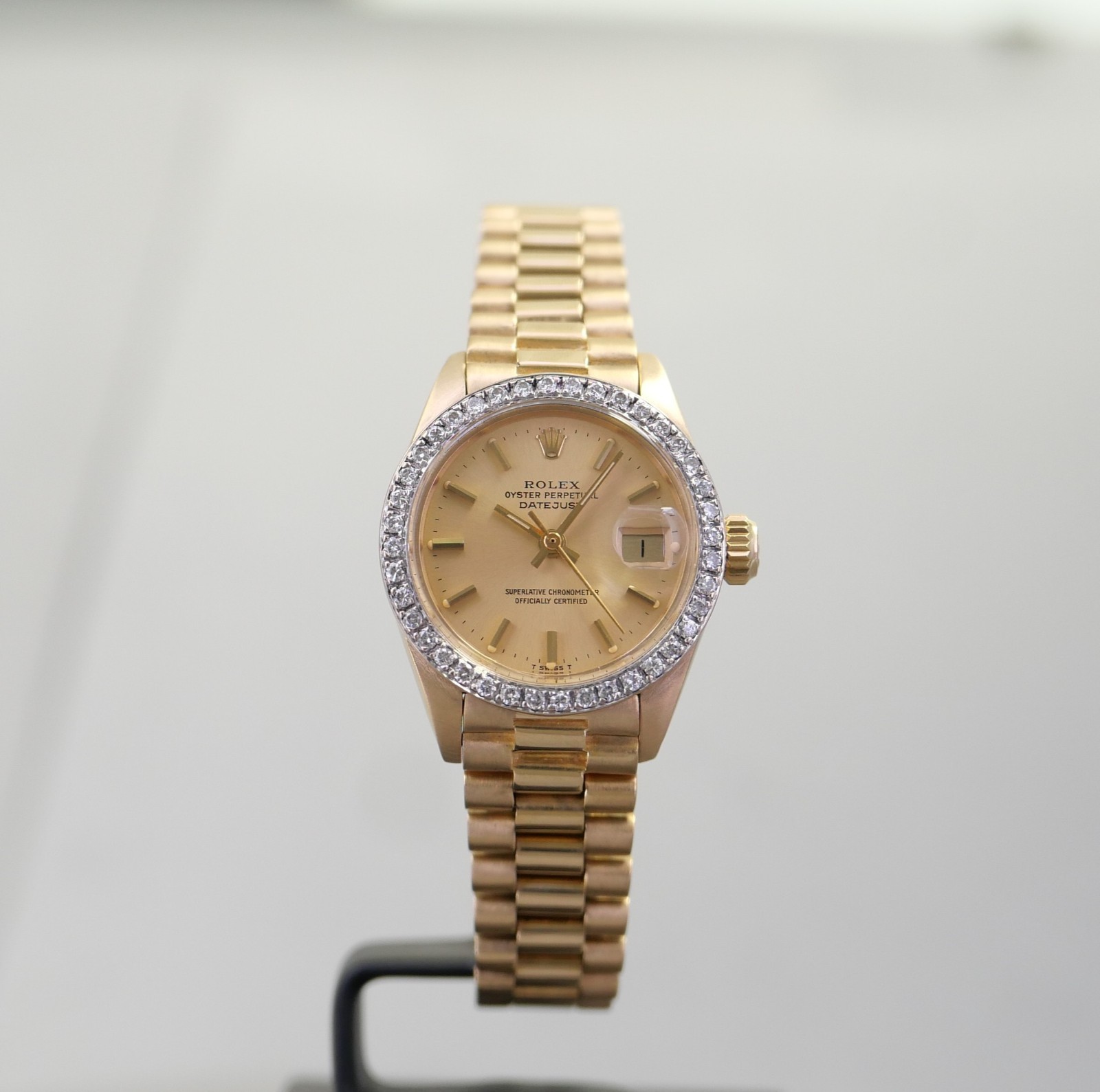 Rolex Lady-Datejust lunetta diamantata