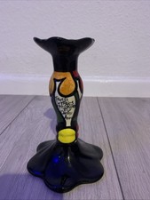 Tiger Trees Hand Painted Candlestick Holder Dorothy Ann Crown Devon England