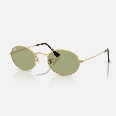 Ray-Ban Oval Metal Summer Capsule Sonnenbrille, Rahmen in Arista Gold, Gläser