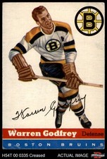 1954 Topps #50 Warren Godfrey Bruins 2 - GOOD