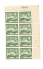 Cyprus KGVI MNH Green 11/2p  Marginal Corner Block of 8 with Control # - SCARCE!