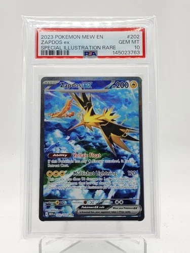ZAPDOS EX 2023 POKEMON 151 SPECIAL ILLUSTRATION RARE #202 PSA 10 Q0895