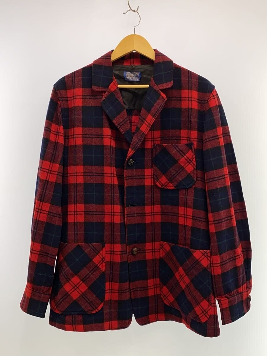 Pendleton Wool Check Jacket M Red Classic Pattern… - image 1