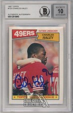 Charles Haley 1987 Topps Autographed Card #125 - BAS 10