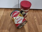 2 Vintage Tins Calumet Baking Powder Diamond California Walnuts Native American  — photo 1