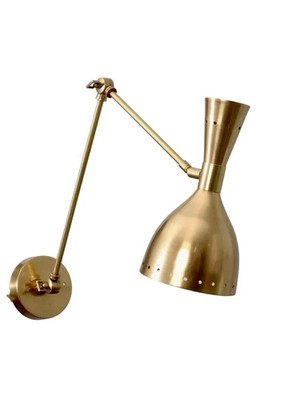 Wall Mid Century Modern Raw Brass Sputnik chandelier light Fixture