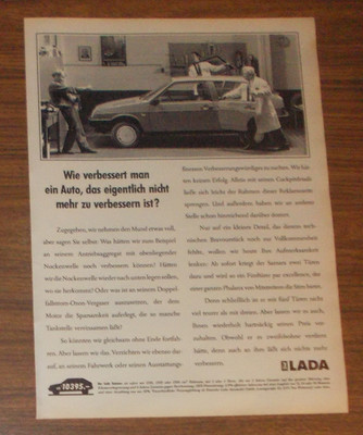 Seltene Werbung LADA SAMARA - Nicht mehr zu verbessern 1988