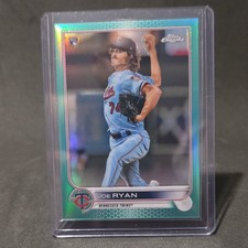Topps Chrome 2022 Aqua Refractor Joe Ryan Minnesota Twins Rookie #48 /199