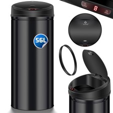 RETOURE  Automatik Sensor Mülleimer Abfalleimer EDELSTAHL Papierkorb 56L 