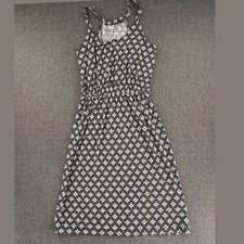 Old Navy Summer Dress Geometric Black White XS Rayon & Spandex Sleeveless