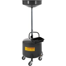 8 Gallon Air Operated Oil Drain Tank with Adjustable Funnel Height