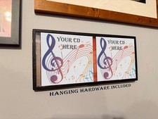CD Frame with Elegant Black Framing - Hang on Wall or Display on a Shelf