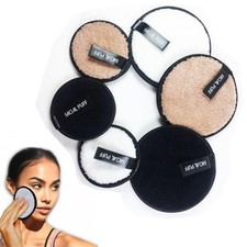 Reusable Makeup Remover Pads, Facial 4.5 Inch, 3.1 White Black ,Brown