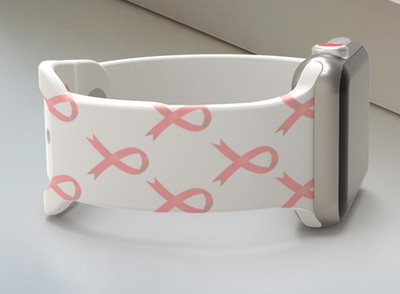 Breast Cancer Awareness Pink Ribbon Apple Watch Band Wear Support All Series