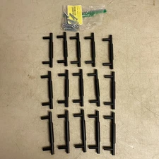 Signature Hardware Colmar 3‑3/4″ Solid Brass Cabinet Pull Matte Black (15 Count)