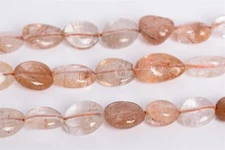 8-10MM Bronze Rutilated Quartz Pebble Nugget Grade AA Genuine Natural Loose Bead
