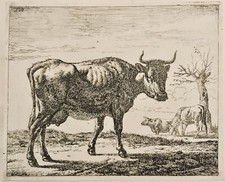 Adriaen van de Velde, Three Cows - Old Master Print Apple Boutique Fine Art