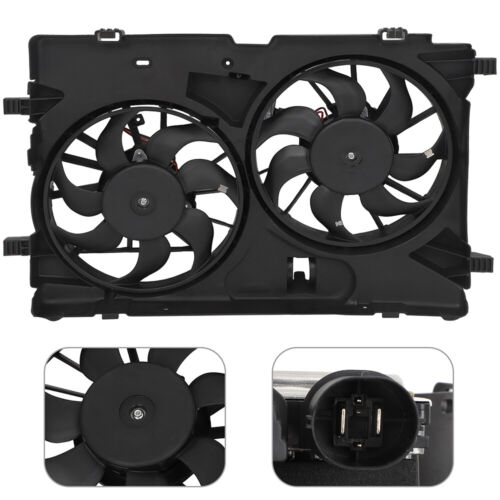 12V Engine Electric Cooling Fan Black for 2010-2012 Ford Fusion/Lincoln MKZ 3.5L