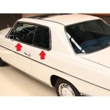 Mercedes W114 Door window scraper brush rubber seal set 4 Pieces New