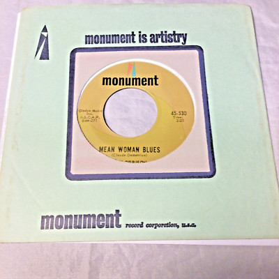 45 RPM ''MEAN WOMAN BLUES/BLUE BAYOU'' ROY ORBISON - 1963