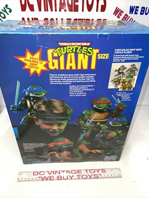 ビンテージ、1989年製のGIANTタートルズのフィギュアです。 Playmates TMNT 1989 Original Giant Michelangelo – Angel