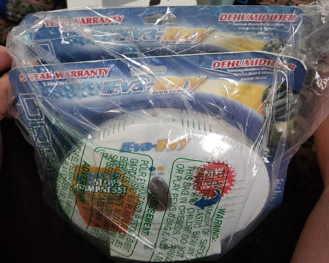 Deshumidificador Renovable Eva-Dry E-500, Paquete de 2, blanco, perfecto para armarios,...