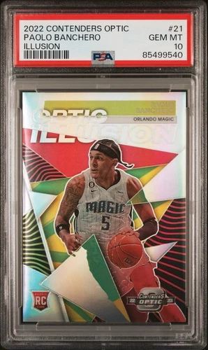 2022 Paolo Banchero Contenders Optic Illusion PSA 10 POP 4 RC Silver Prizm Holo