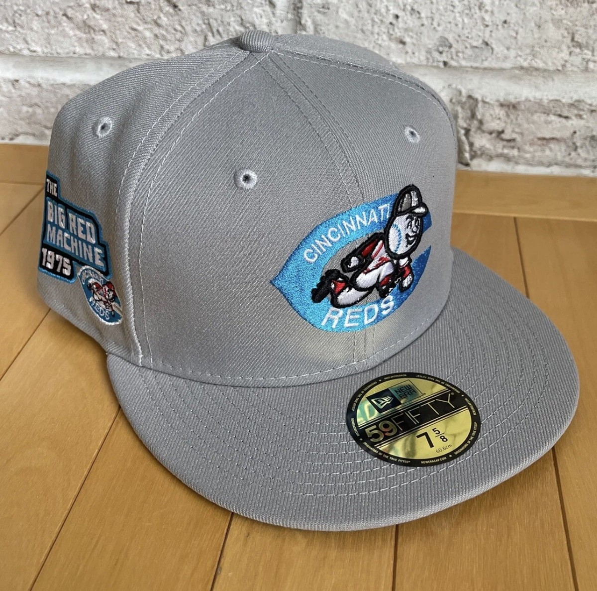 u*す様 NEWERA 59FIFTY 7 5/8 NEW ERA 59FIFTY CINCINNATI REDS FITTED HAT SIZE 7 5/8 BLUE