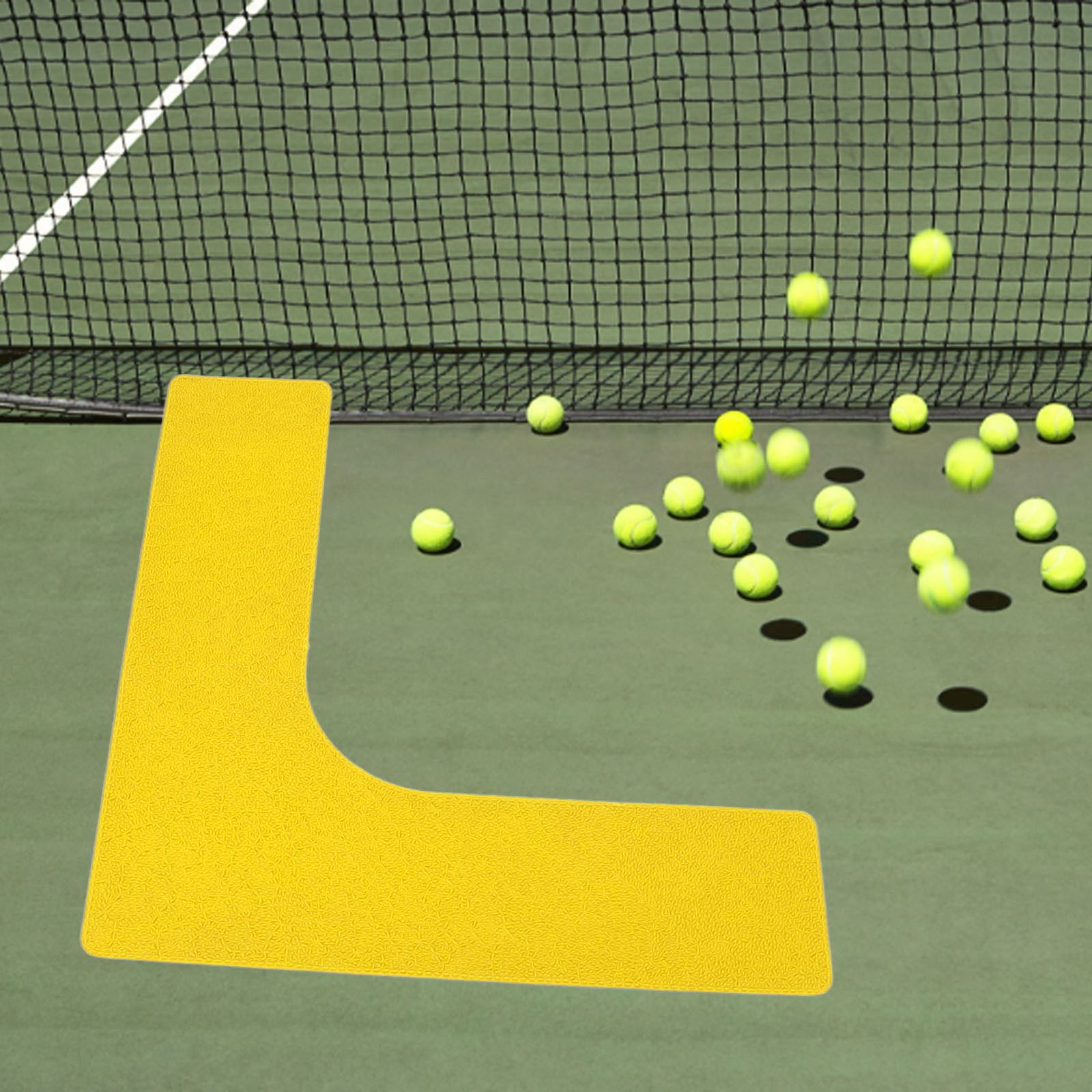 (Yellow)Tennis Court Line Boundary Markers High Visibility Badminton