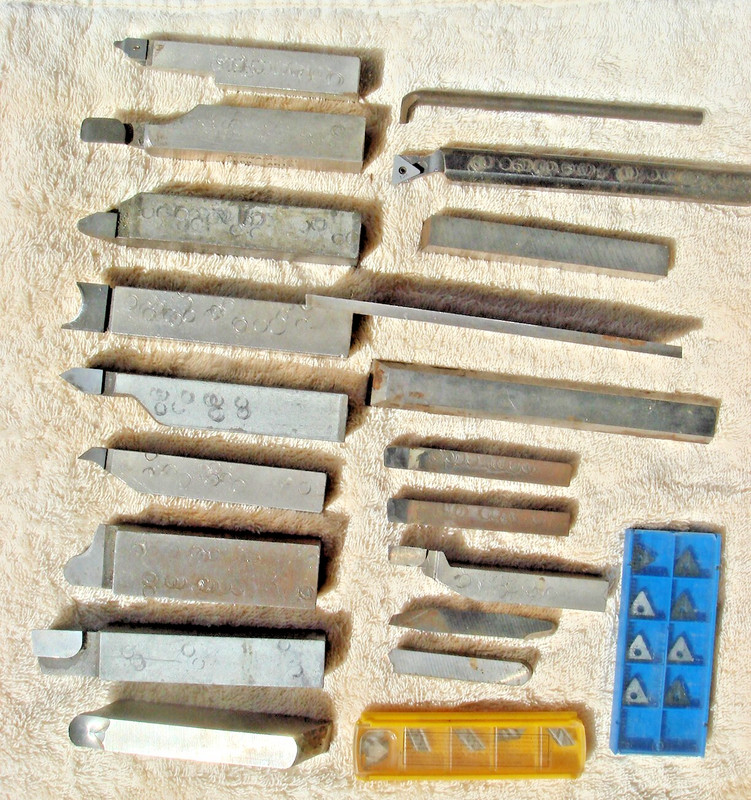 Misc. Lathe Tool Cutting Steel Bit Offset Carbide Tip + Inserts Lot Boring Bars