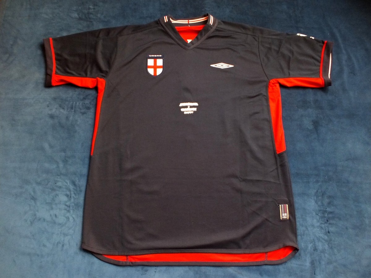 Maillot Umbro Angleterre David Beckham #7 Coupe Du Monde 2002 (Réversible, Long, Match Argentine)