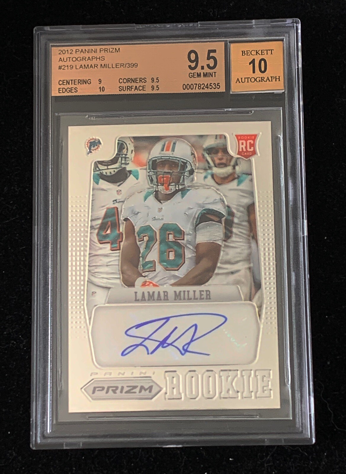 Lamar Miller Panini Prizm #219 Autograph