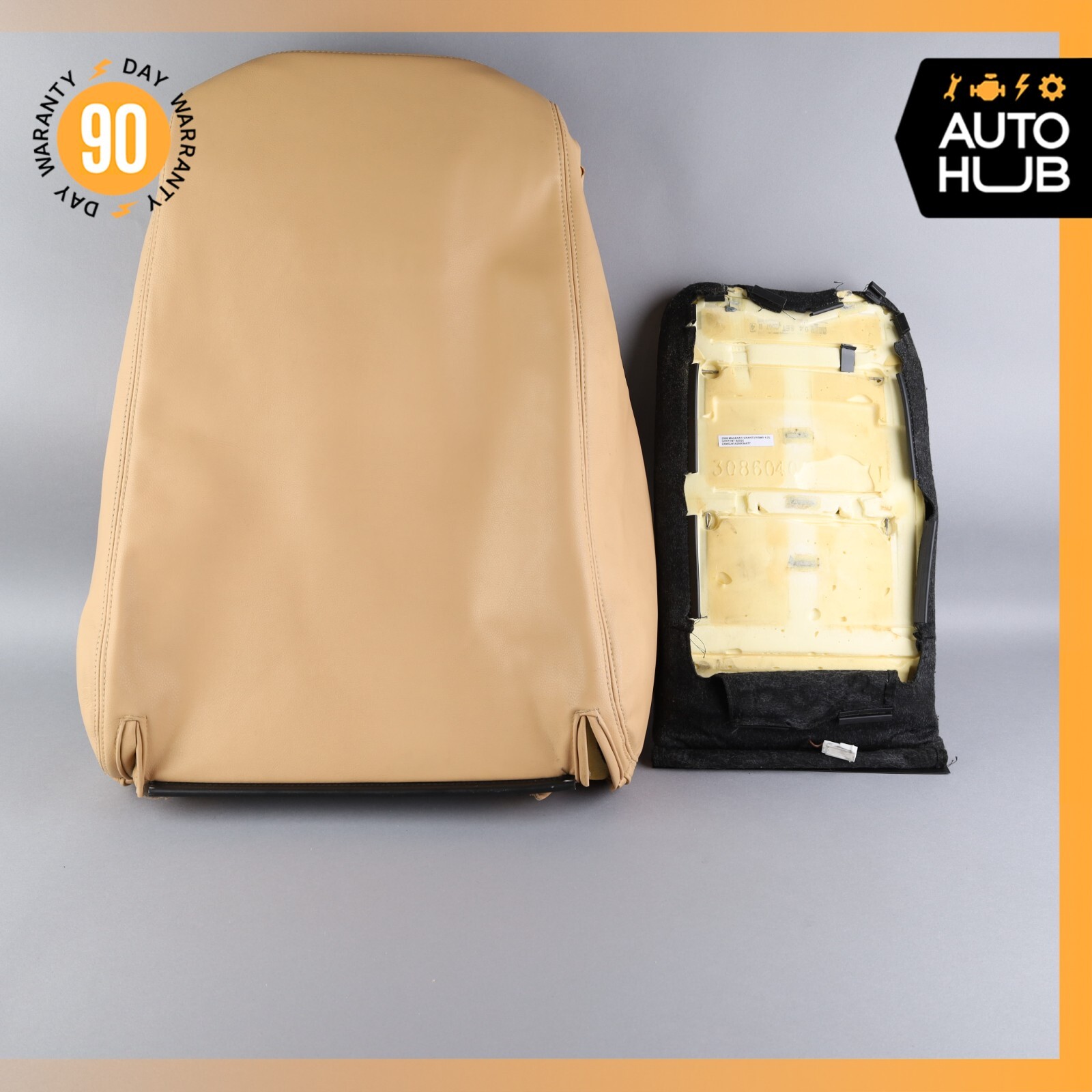 08-12 Maserati GranTurismo M145 Front Right Top Upper Seat Cushion Beige OEM
