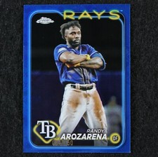 2024 Topps Chrome Logofractor - Randy Arozarena - /150 - Blue Refractor - #153