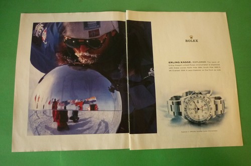 Rolex Watch Explorer II Erling Kagge 2000 Original Advertisement