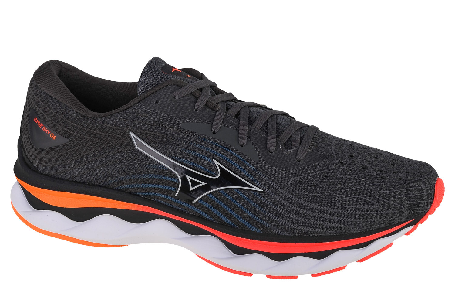 chaussures de running Homme, Mizuno Wave Sky 6, Gris
