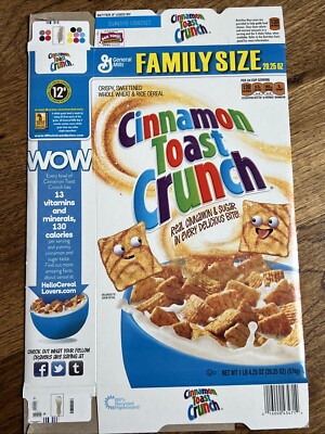 2013 General Mills Cinnamon Toast Crunch cereal box - Crazy Squares