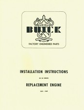 1937-1949 Buick 40 50 Series Dealer Engine Installation Instructions