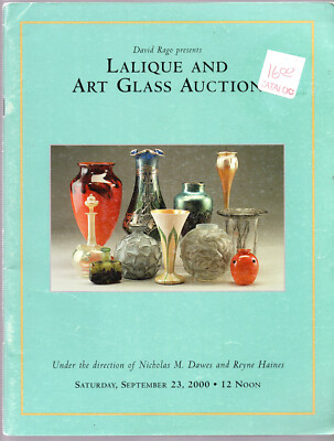 LALIQUE Art Glass RAGO Auction 2000 Tiffany Steuben Loetz  Daum Quezal Perfumes