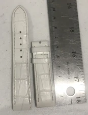 Jaeger Lecoultre White Alligator 18mm Authentic For Reverso Squadra Ladies New