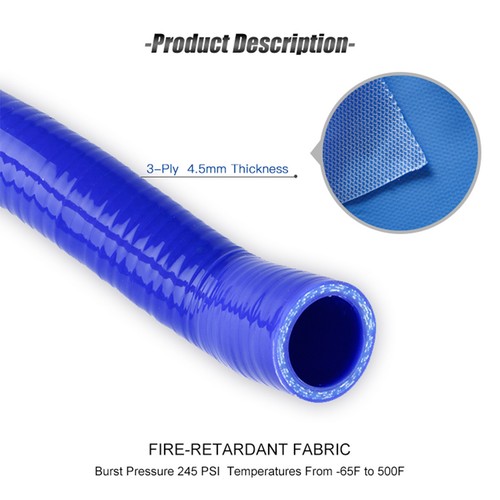 2012-2016 KTM 450 500 EXC XCW Silicone Thermostat Bypass Hose Pipe Kit Blue - Foto 4 di 12